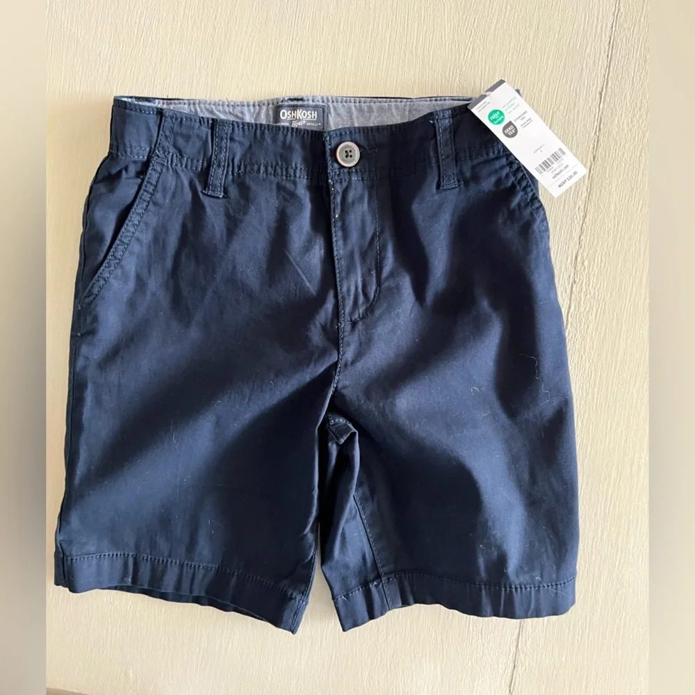 NWT OshKosh Boys Navy Chino Shorts Size 8